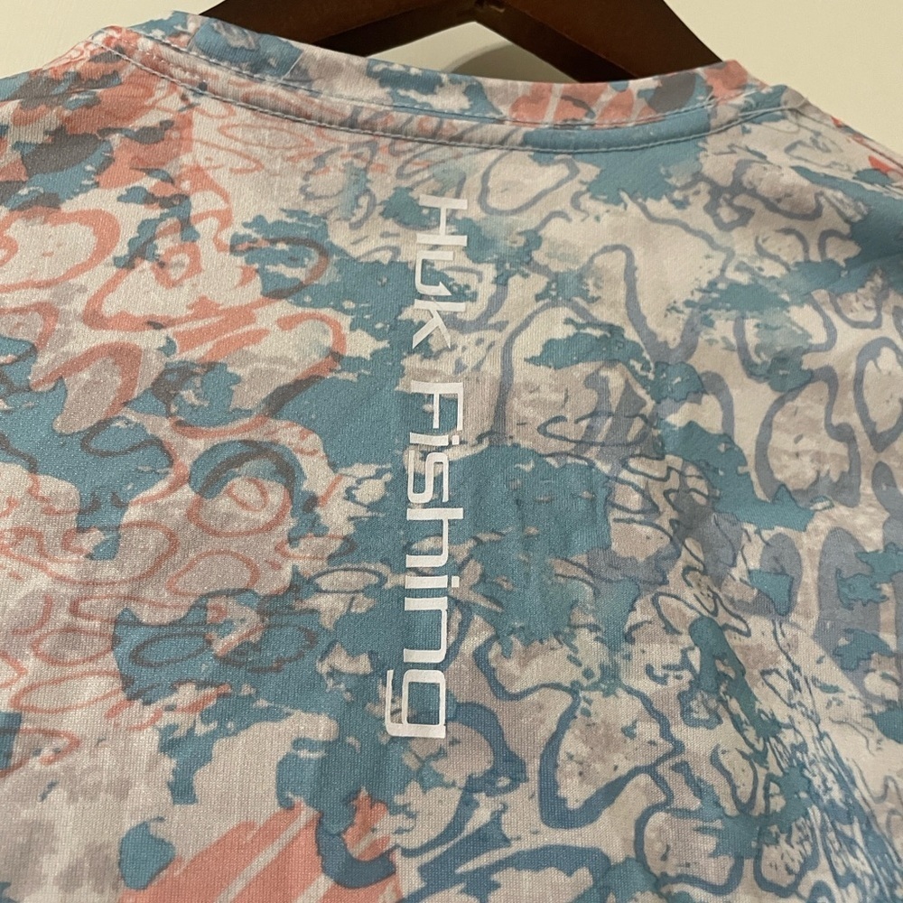 Huk Abstract Blue and Pink Long Sleeve Tee Size XS - Picture 5 of 5